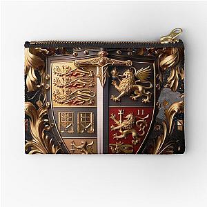 Saint George and the dragon v4 The shield Zipper Pouch