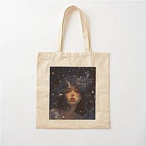 Girl In The Shining Starlight Cotton Tote Bag