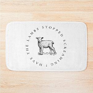 "HAVE THE LAMBS STOPPED SCREAMING?" Silence of the Lambs in White Bath Mat