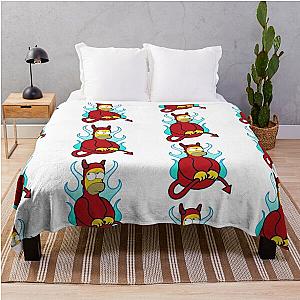 The Simpson Blanket - Devil homer Throw Blanket 