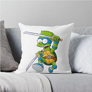 The Simpson Pillows - Ninja Turtle Bart - TMNT - SIMPSONS Throw Pillow 