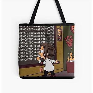 The Simpson Bags - RAGE AGAINST THE MACHINE SIMPSONS Mock All Over Print Tote Bag 