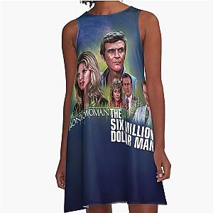 The Six Million Dollar Man and The Bionic Woman A-Line Dress