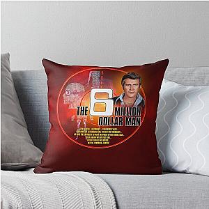 The Six Million Dollar Man and The Bionic Woman Throw Pillow