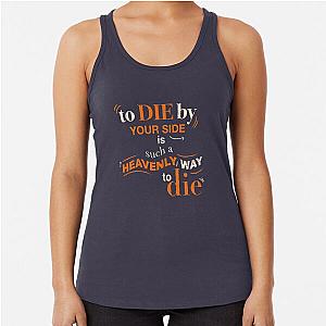 To Die By Your Side, The Smiths lyrics, Typography Racerback Tank Top