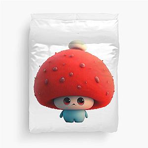 Fun and colourful mushroom drawing psychedelic mushroom artwork duvet cover