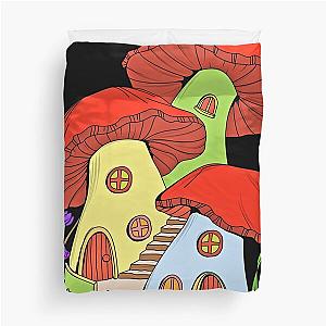 Cleaned title: Cute Mushroom House Duvet Cover