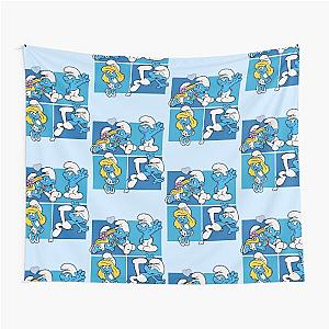 Blue Cartoon Tapestry