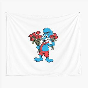 Papa Smurf Selling Flowers Tapestry