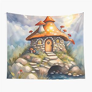 Cute Mushrooms House Tapestry