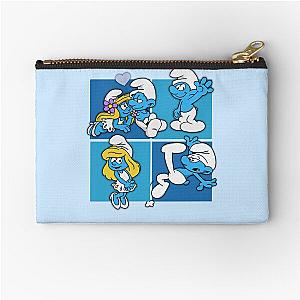 Blue Cartoon Zipper Pouch