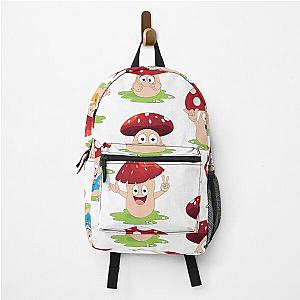 Seamless cute mushroom backpack