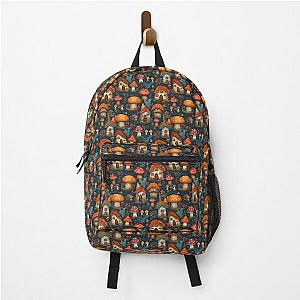 Dreamy Mushroom Cottage Escape Fantasy Pattern Backpack