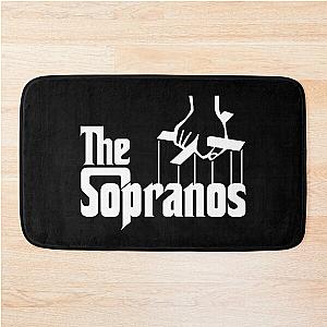 The Sopranos Logo (The Godfather mashup) (White) Bath Mat