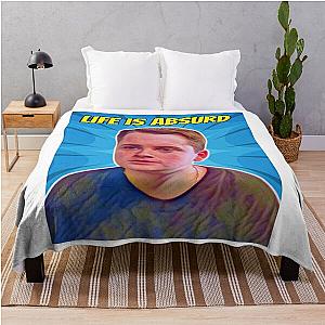 The Sopranos - Tony Soprano - Fan Art - Gifts for Sopranos Fans  - AJ Soprano Life Is Absurd  Throw Blanket