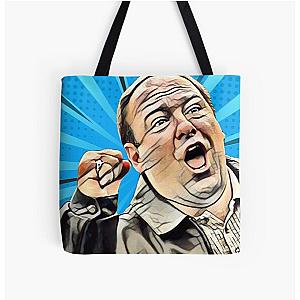 The Sopranos - Tony Soprano - Fan Art - Gifts for Sopranos Fans - Tony Soprano Cheering All Over Print Tote Bag