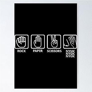 Three Stooges Rock Paper Scissors   Poster