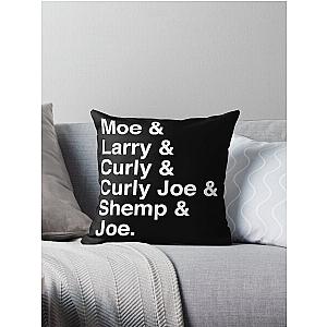 The Six Stooges Throw Pillow