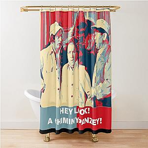 3 Stooges,curly and the ape Shower Curtain