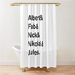 The Strokes Black Text Shower Curtain