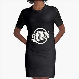The Strokes Logo White  - Classic Gift Graphic T-Shirt Dress