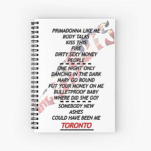 The Struts Setlist Toronto 2018 Spiral Notebook