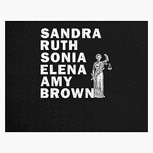 The Supreme Court, Sandra, Ruth, Sonia, Elena, and Brown Jigsaw Puzzle.