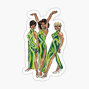 The Supremes and Diana Ross Retro 60 music stickers