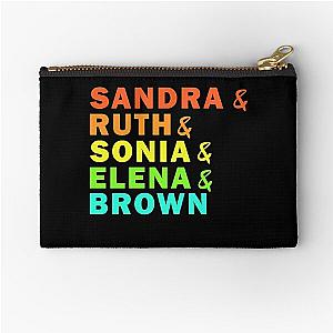 The Supremes Sandra Ruth Sonia Elena and Brown Zipper Pouch