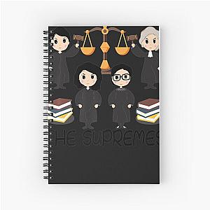 THE SUPREMES Supreme Court Justices RBG cute Spiral Notebook