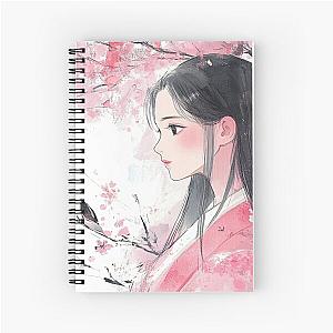 Princess Kaguya's Tranquil Garden Spiral Notebook