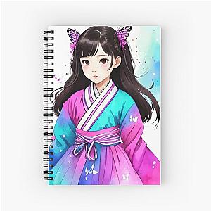 Butterfly and Woman Spiral Notebook