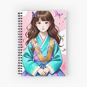 Butterfly and Young Kid Spiral Notebook