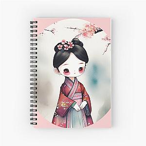 Girl in Hanbok Spiral Notebook