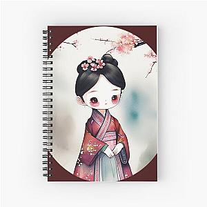 Girl in Hanbok Spiral Notebook