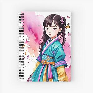 Butterfly and Young Kid Spiral Notebook