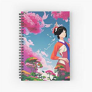 Geisha Anime Sakura Garden Spiral Notebook