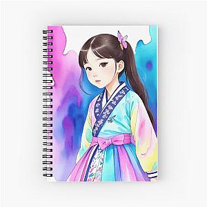 Butterfly and Young Kid Spiral Notebook