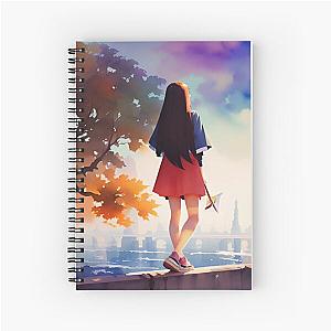 Anime Girls Poster and Sticker Spiral Notebook