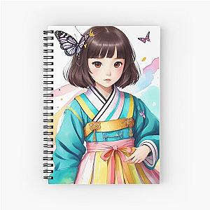 Butterfly and Young Kid Spiral Notebook