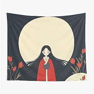 Kumiho Korean Mythology Anime Style Tapestry