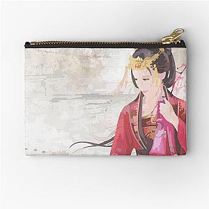 Sad Japanese Girl Watercolor Art Zipper Pouch