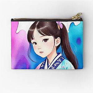 Butterfly and Young Kid Zipper Pouch