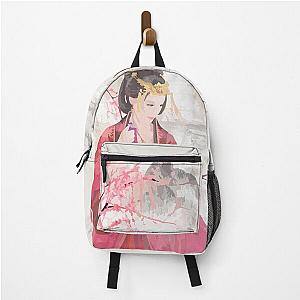 Sad Japanese Girl Watercolor Art Backpack