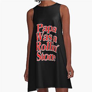 Papa Was a Rollin Stone The Temptations Quote Red3726 A-Line Dress