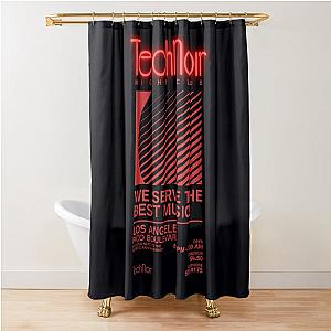 80s Technoir Nightclub  from the Terminator Movie   	 Shower Curtain