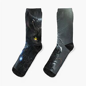 The Terminator Cat Canvas Print Colorful Modern Digital Art Socks