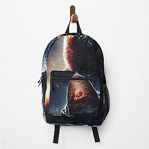 The Terminator Cat Canvas Print Colorful Modern Digital Art Backpack