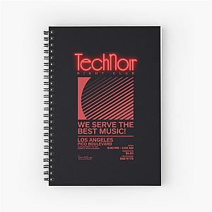 80s Technoir Nightclub  from the Terminator Movie   	 Spiral Notebook