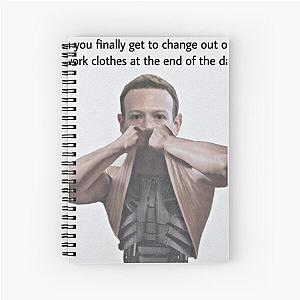 Mark Zuckerberg the Terminator Spiral Notebook